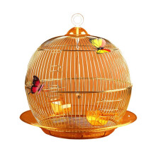 Bird Cage Golden Aristocratic Parrot Cage Indoor Outdoor Breeding Cage Home For Parakeets Decorative Ornamental