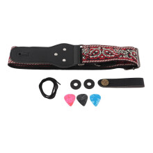 Verstellbarer E-Gitarrengurt aus Nylon, bestickt