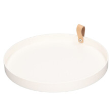 Plat à bijoux blanc, style rond simple, étanche