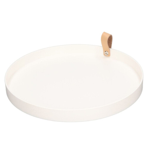 Plat à bijoux blanc, style rond simple, étanche