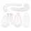 6Pcs Curve Ruler Multi Function Plastic Vary Form 5