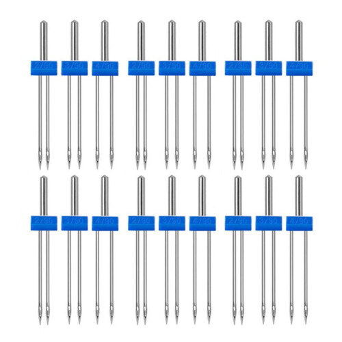 18pcs Sewing Machine Double Needle with Plastic 2