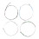4 st. violinsträngar för 3/4-4/4 violiner aluminium 1