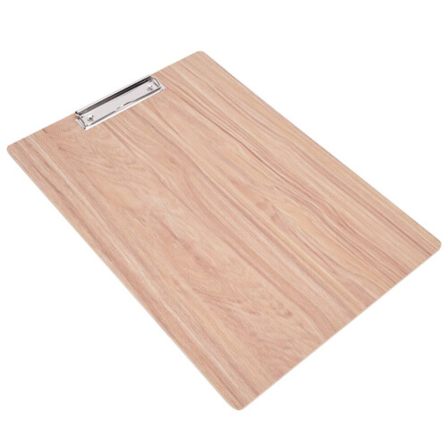 8K houten schetsklembord metalen clip art 1