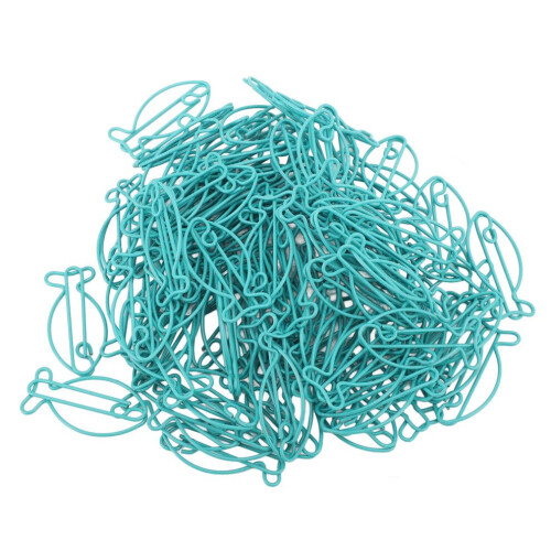 100 clips de papel multiusos con forma de pez. 2
