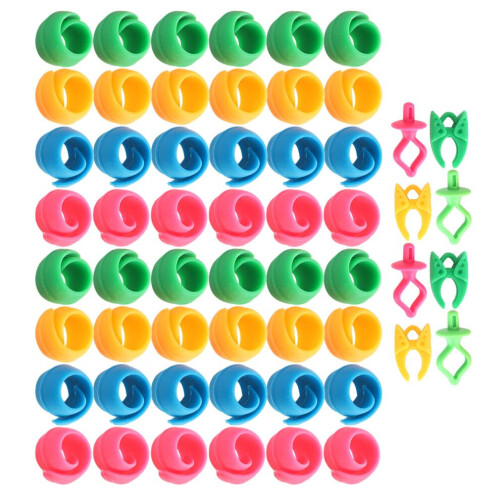 56Pcs Bobbin Thread Buddies Silicone Holder Clips 2