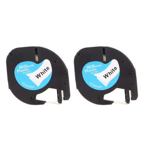 2Pcs Label Maker Tape 12mm Wide 13ft Long