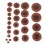 26pcs Multi Size Sax Leather Pads Replacement Set 1