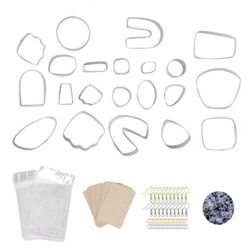 121pcs Polymer Clay Earring Kit Stainless Steel