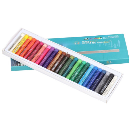 Weiche Ölpastellkreiden, 24 Farben, Mini-Profi-Set