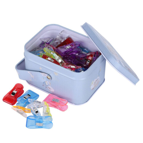 100Pcs Hemming Clips Colorful Plastic PatchWork