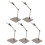5 Pcs Action Figure Stand Black Plastic Doll Model 5