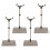 5 Pcs Action Figure Stand Black Plastic Doll Model 2