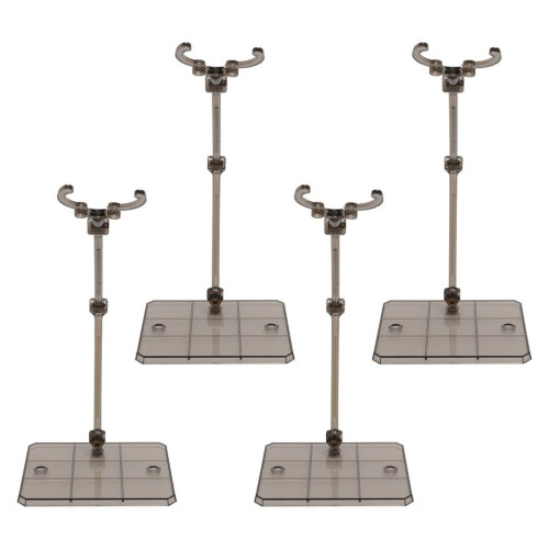 5 Pcs Action Figure Stand Black Plastic Doll Model 1