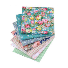 7 stuks katoenen stof met bloemenprint voor zelfgemaakte knutselprojecten