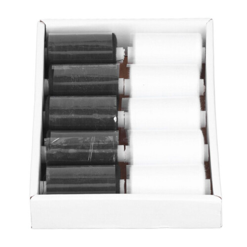 10Pcs Sewing Thread Black and White 402 High 2