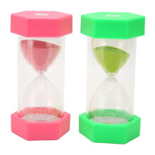 2pcs Hexagonal Hourglass 15 Minutes Learning Sand