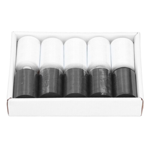 10Pcs Sewing Thread Black and White 402 High