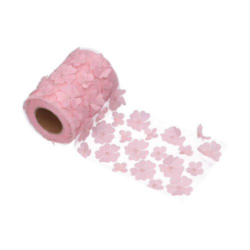 Blumen-Tüllrollen, 10 cm, 10 Yards, Premium-Polyester 2