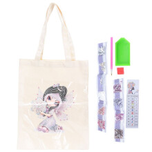 Bolsa de mano con pintura de diamantes con patrón de figura de personaje
