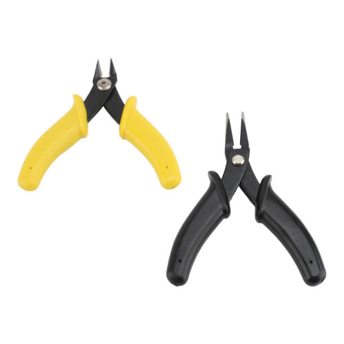 2Pcs Flat Nose Pliers Set Metal Soft Wire Cutters 1