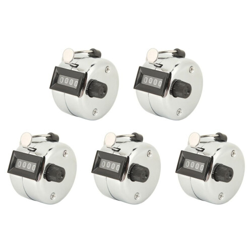 5 Pcs Clicker Counter 4 Digit Metal Case Accurate
