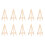 10Pcs Canvas Stand 6.1 Inches Height Pine 5