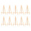 10Pcs Canvas Stand 6.1 Inches Height Pine 4
