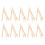 10Pcs Canvas Stand 6.1 Inches Height Pine 2