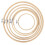6 st broderiringar cirkel korsstygnsring 3