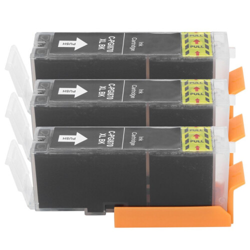 3Pcs Ink Printer Cartridge Black Plastic PGI-870 2