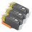 3Pcs Ink Printer Cartridge Black Plastic PGI-870 4