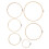 6 st broderiringar cirkel korsstygnsring 5