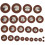 25pcs Multi Size Sax Leather Pads Replacement Set 1