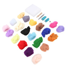 Nadelfilz-Set aus Wolle, 20 Farben, 5 g Filzzubehör