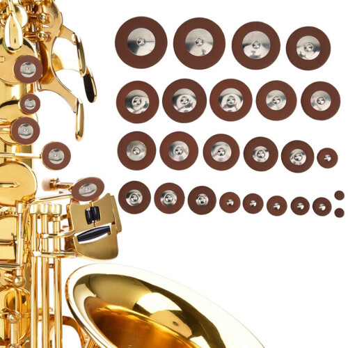 25pcs Multi Size Sax Leather Pads Replacement Set 1