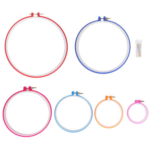 Broderiringar Plastcirkel Korsstygnsram