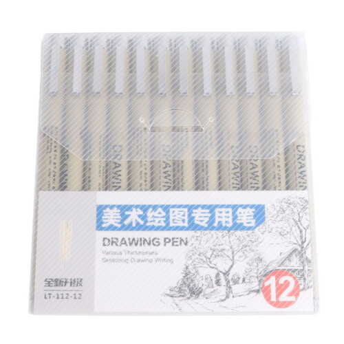 12pcs Micro Pen Fineliner Ink Pens Waterproof DIY