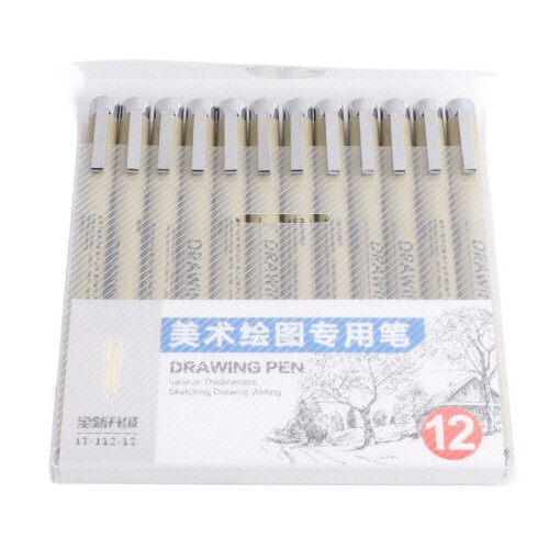 12pcs Micro Pen Fineliner Ink Pens Waterproof DIY 2