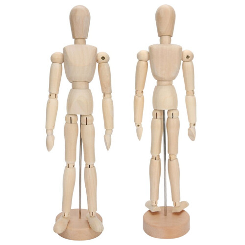 Wooden Human Figure Model Toy Movable Limbs Puppet 1