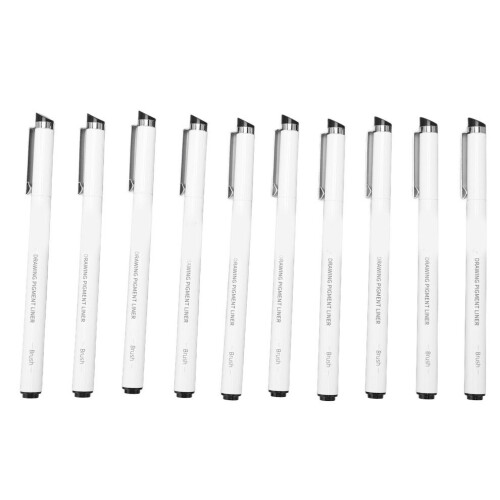 10PCS Waterproof Micro Line Pens Strong Coverage