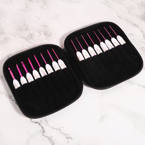 DIY Knitting Tool Crochet Hook Aluminum Set with 2