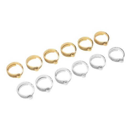12 anillos de aleación ajustables para tejer a ganchillo 1