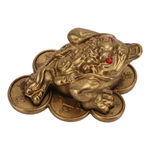 Brass Ornaments Frogs Shape Auspicious Mean Bring 2