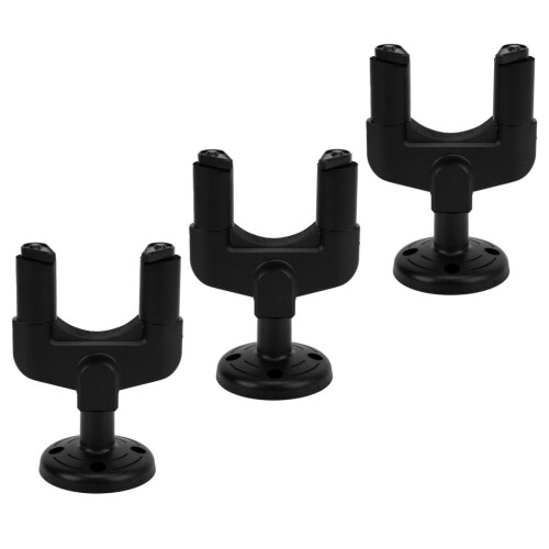 3Pcs Guitar Wall Hooks Plastic Black Universal 1