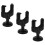 3Pcs Guitar Wall Hooks Plastic Black Universal 4