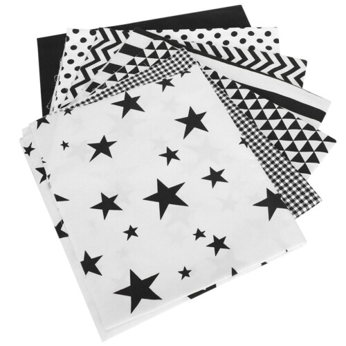 7-teiliges DIY-Patchwork-Set aus Baumwollstoff mit Blumenmuster 2