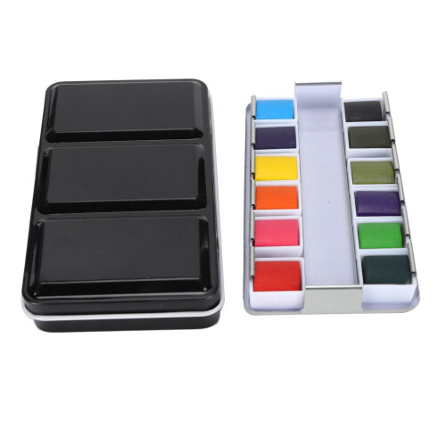 Draagbare aquarelverf met heldere kleuren
