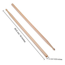 3 Pair 5A Maple Drum Sticks with Carry Bag for