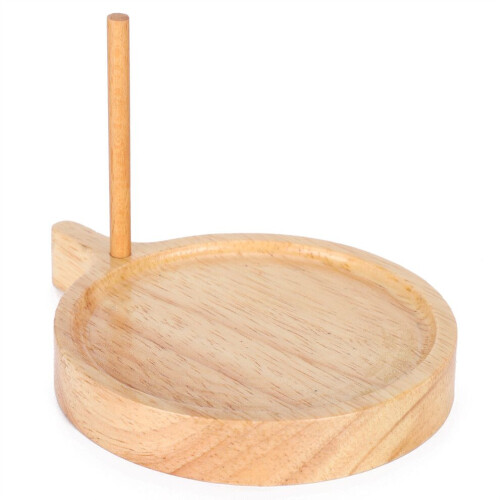 Runde Perlenablage aus Holz für Schmuck 1